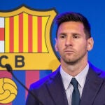 Messi, durante su acto de despedida