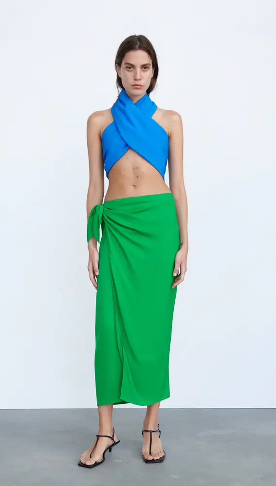 Falda pero verde, de Zara