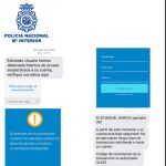 Reproducción del mensaje fraudulento facilatada por la Policía