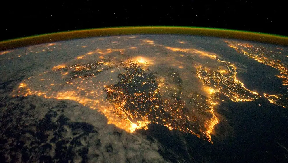 La Península Ibérica vista desde el espacio.