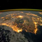 La Península Ibérica vista desde el espacio.