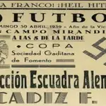 Cartel del histórico partido disputado el 30 de abril de 1939