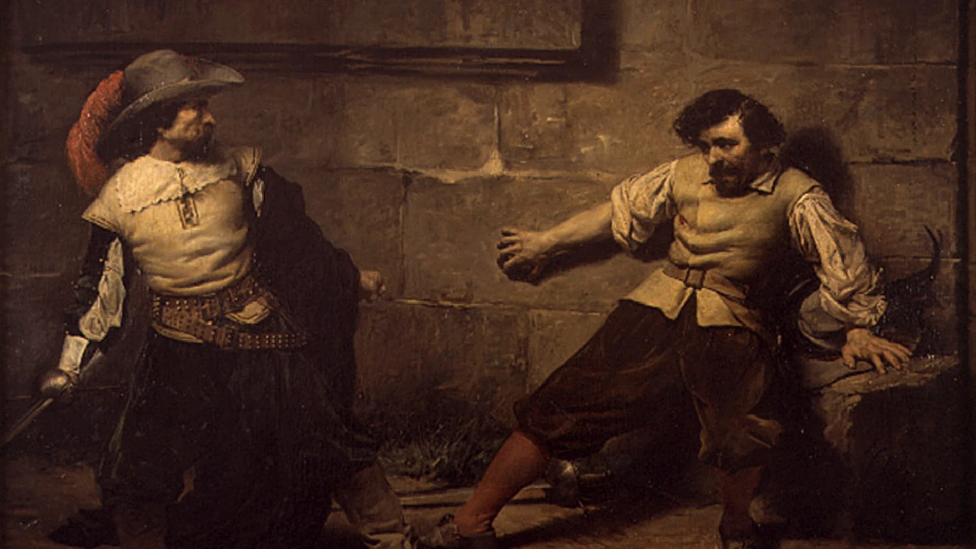 Obra de Francisco Domingo Marqués, describiendo un duelo del S. XVII