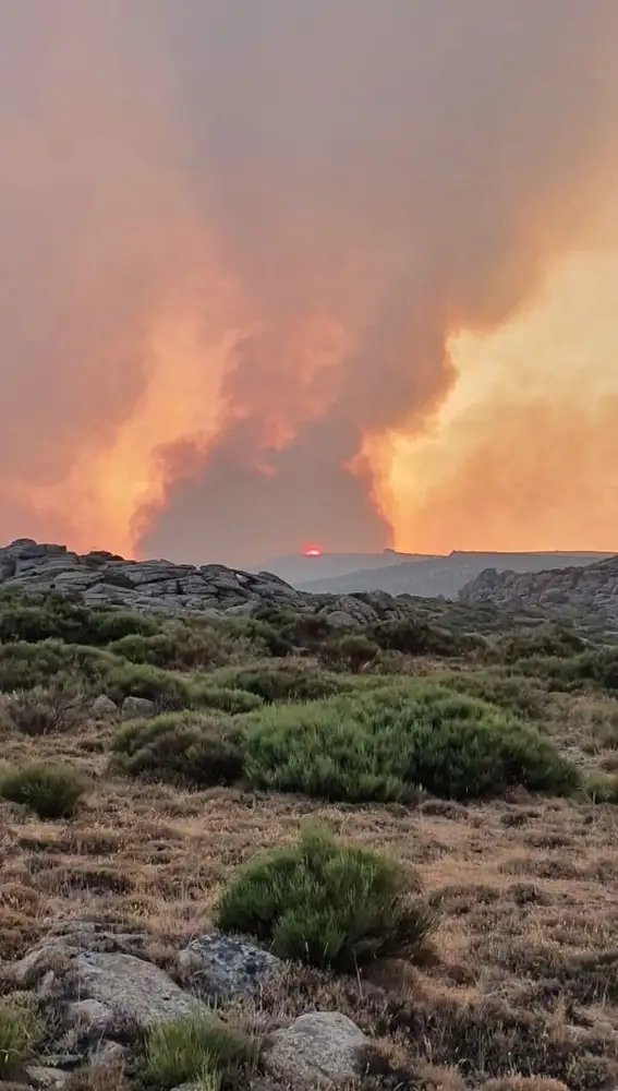 Imagen del incendio de Ávila