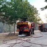  Los Bomberos extinguen el incendio de Batres y Madrid pedirá la declaración de zona catastrófica