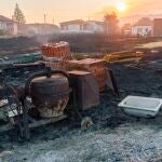 Zona calcinada de la localidad abulense de Sotalvo, uno de los municipios afectados por el incendio