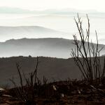 Vista general desde la cresta de la sierra del Pico Zapatero, que divide a las dos zonas afectadas por el incendio de Navalacruz (Ávila)