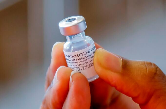 Vial de la vacuna de Pfizer-BioNTech contra la Covid-19