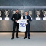 Benzema y Florentino Pérez /Realmadrid.com