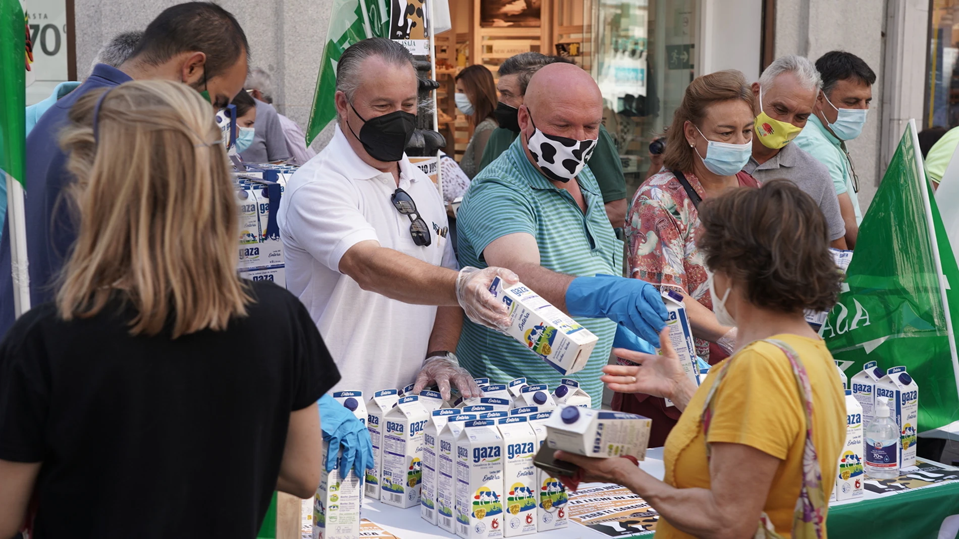 Asaja y la Alianza UPA-COAG se manifiestan en defensa del vacuno de leche
