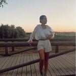 Alba Díaz con un total look blanco.