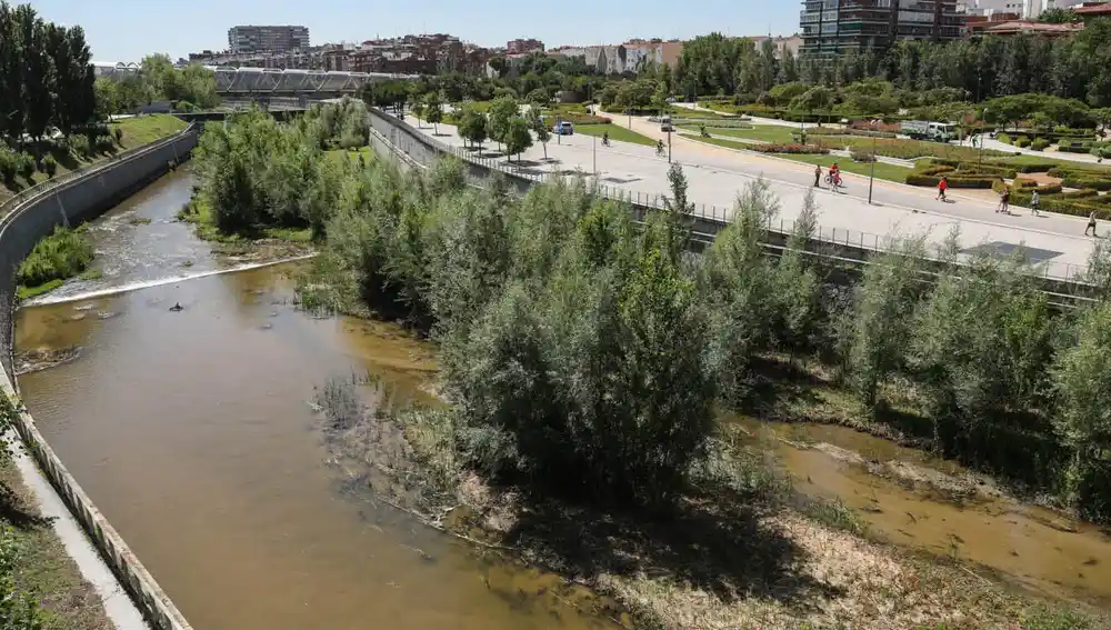 Imagen del río Manzanares en Madrid