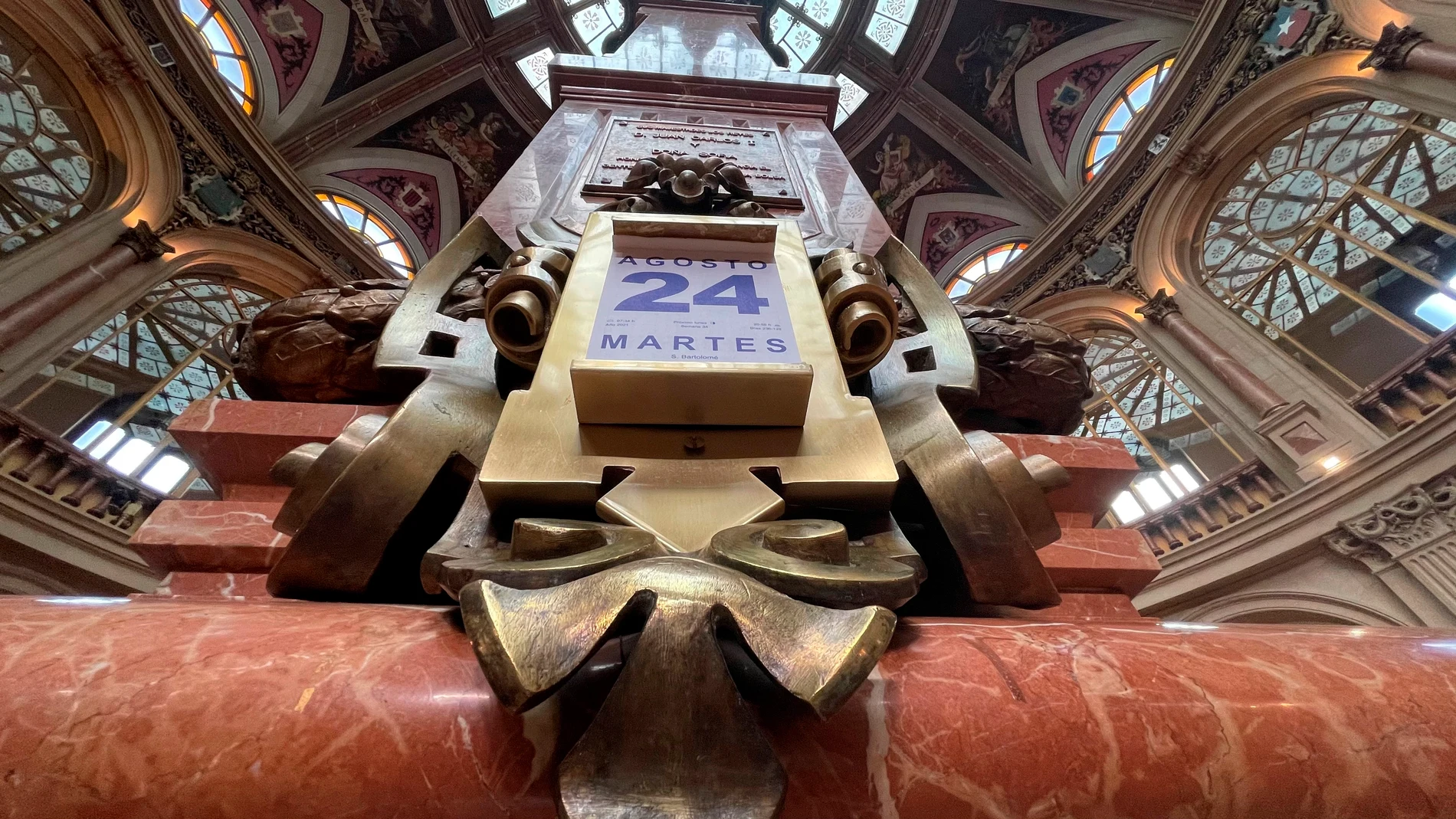 Vista del interior de la Bolsa de Madrid