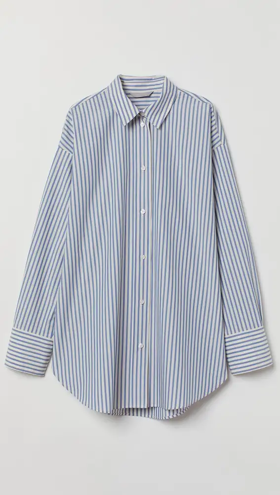 Camisa en popelina de algodón, de H&M