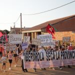 Manifestación en contra del vaciado del embalse de ricobayo