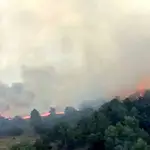  Controlado el incendio en Quintanilla Sobresierra que llegó a nivel 2 de peligrosidad