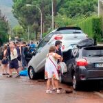 Una tromba de agua dejó el domingo 90 litros por metro cuadrado en apenas una hora en Benicàssim (Castellón) marcando el inicio del temporal en la Comunitat Valenciana