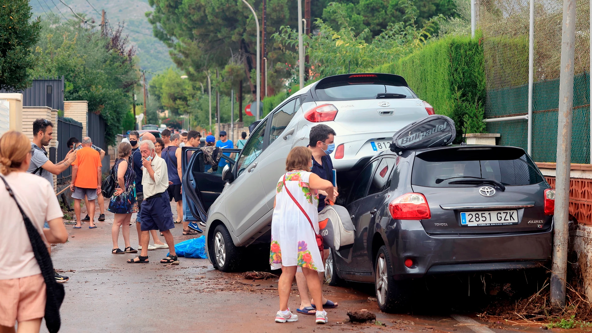 Una tromba de agua dejó el domingo 90 litros por metro cuadrado en apenas una hora en Benicàssim (Castellón) marcando el inicio del temporal en la Comunitat Valenciana