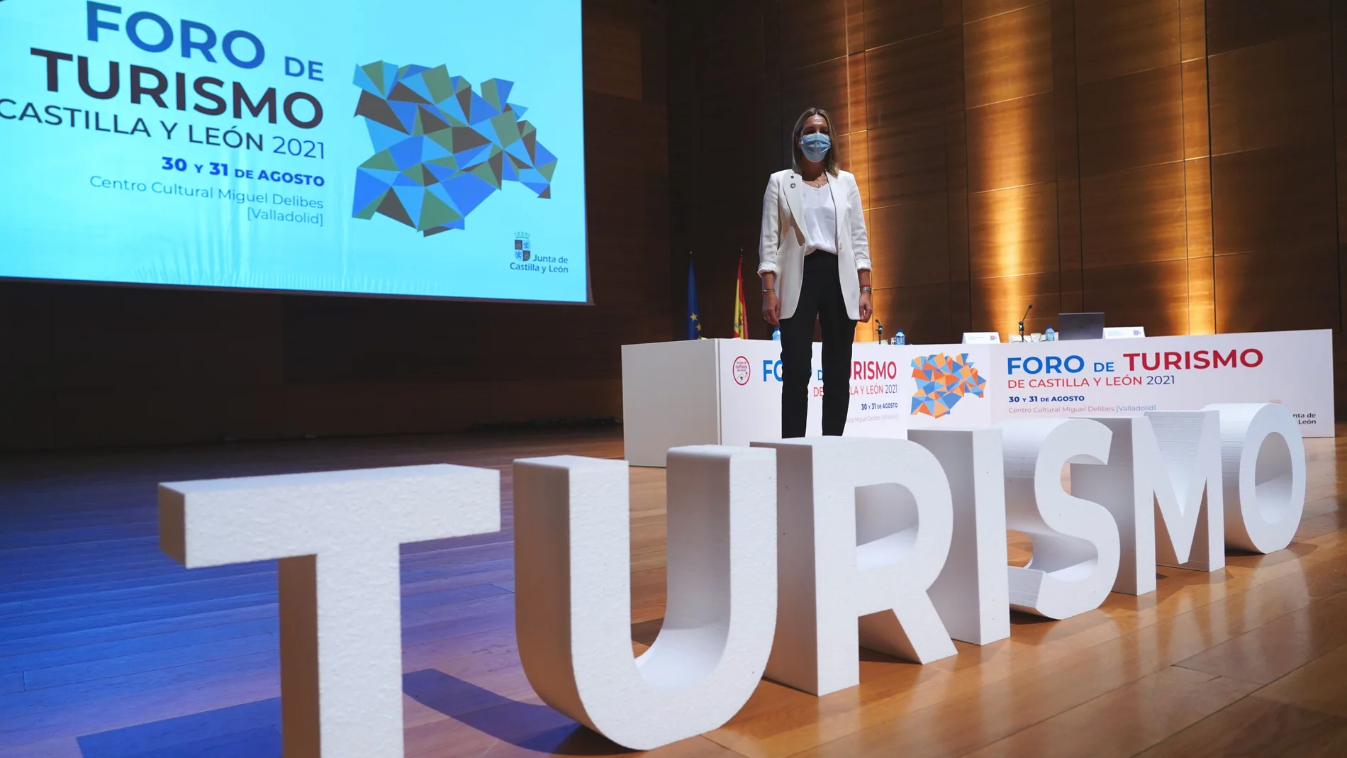La directora general de Turismo, Estrella Torrecilla, en la presentación del Foro de Turismo de Castilla y León