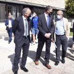 El vicepresidente Francisco Igea, en Burgos, tras firmar con los rectores de las universidades públicas de la Comunidad un convenio de colaboración en materia de reto demográfico.