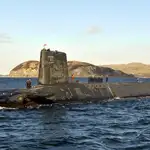 Un submarino nuclear británico en la base militar de Clyde (Escocia)