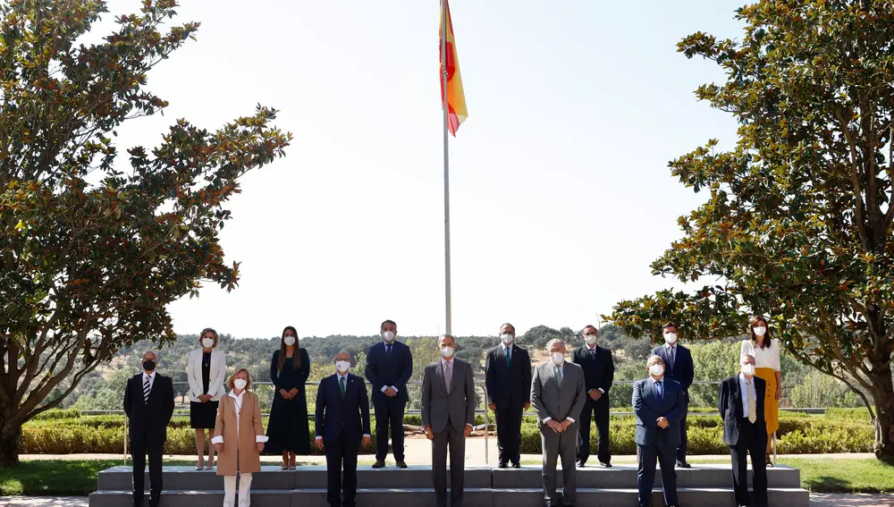 Recepción oficial del rey al presidente de las Cortes y de la Fundación de Castilla y León
