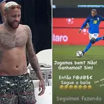 La foto de Neymar que se hizo viral en verano y la respuesta del futbolista brasileño después de jugar contra Chile.
