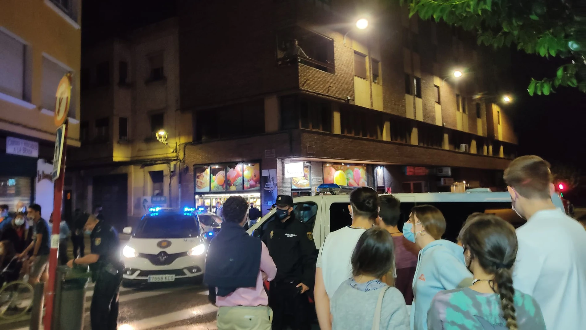 Detenida una persona por atentado a la autoridad en el desalojo de una zona de copas de Palencia