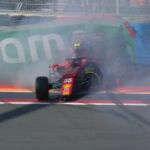 Accidente de Carlos Sainz en la curva 3
