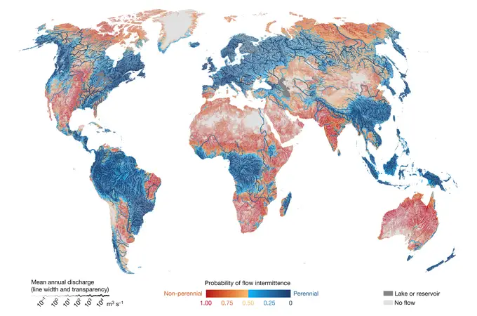 Más de la mitad de los ríos de la Tierra son estacionales