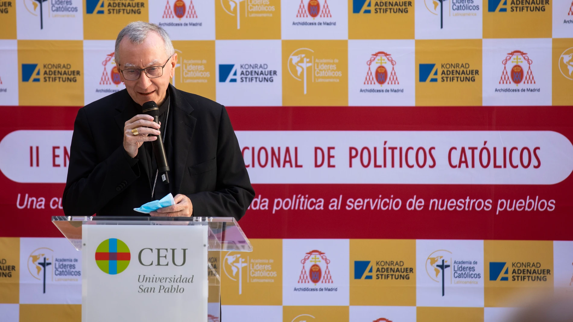 La Universidad Católica San Pablo CEU, celebra las segundas jornadas internacionales de políticos católicos, con la presencia del Cardenal Carlos Osorio y del Cardenal Pietro Parolin, secretario de Estado de la Santa Sede.