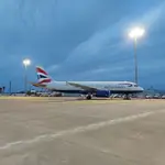 Llegada de un A-320 de British Airways al aeropuerto sevillano