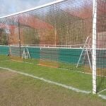 Una de las porterías del campo del West Bridgford Colts.