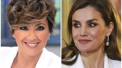 Sonsoles Ónega y la Reina Letizia en un montaje