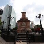 Pedestal donde se encontraba el monumento a Cristóbal Colón de Ciudad de México