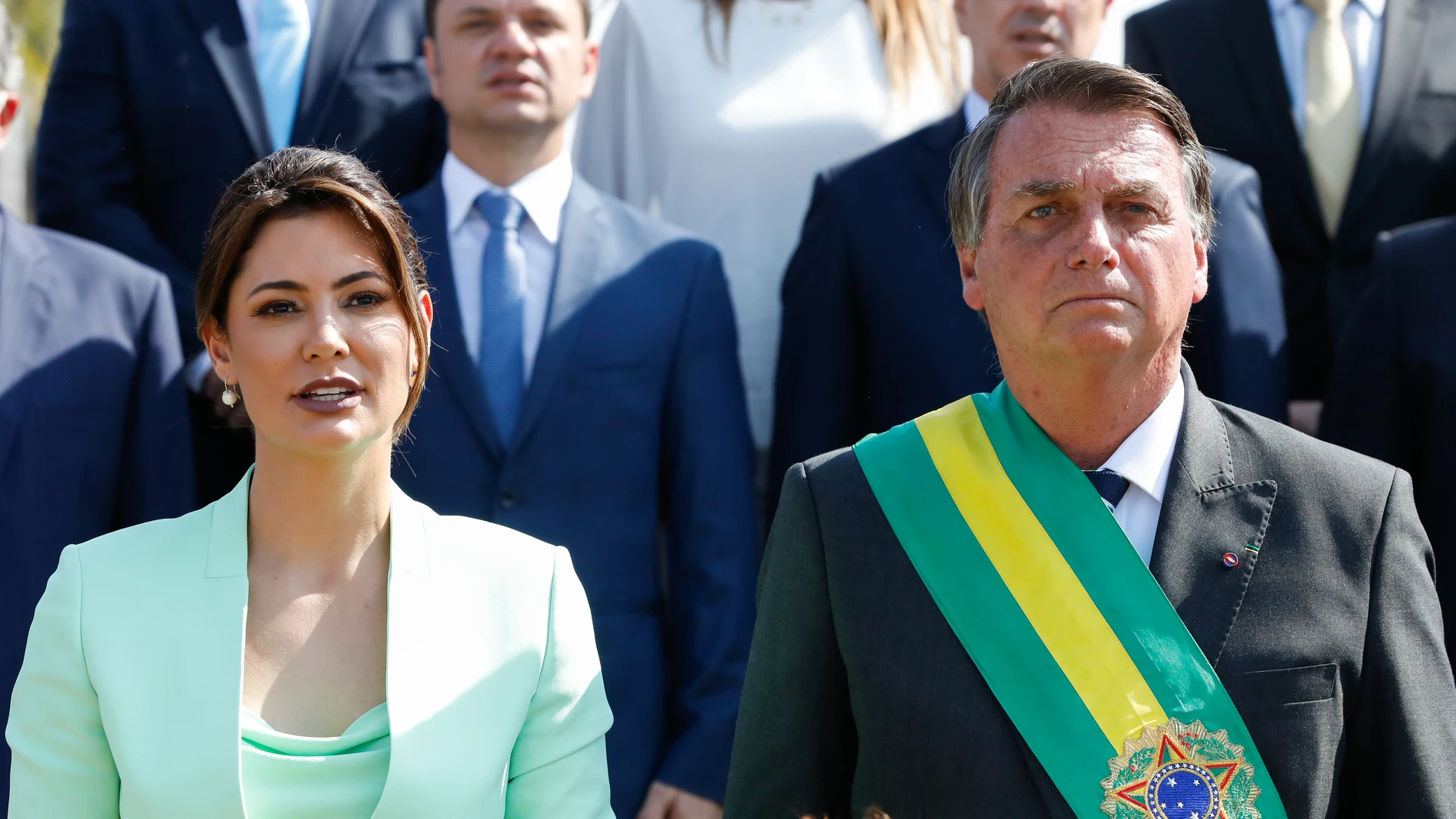 El presidente Jair Bolsonaro y su esposa Michelle