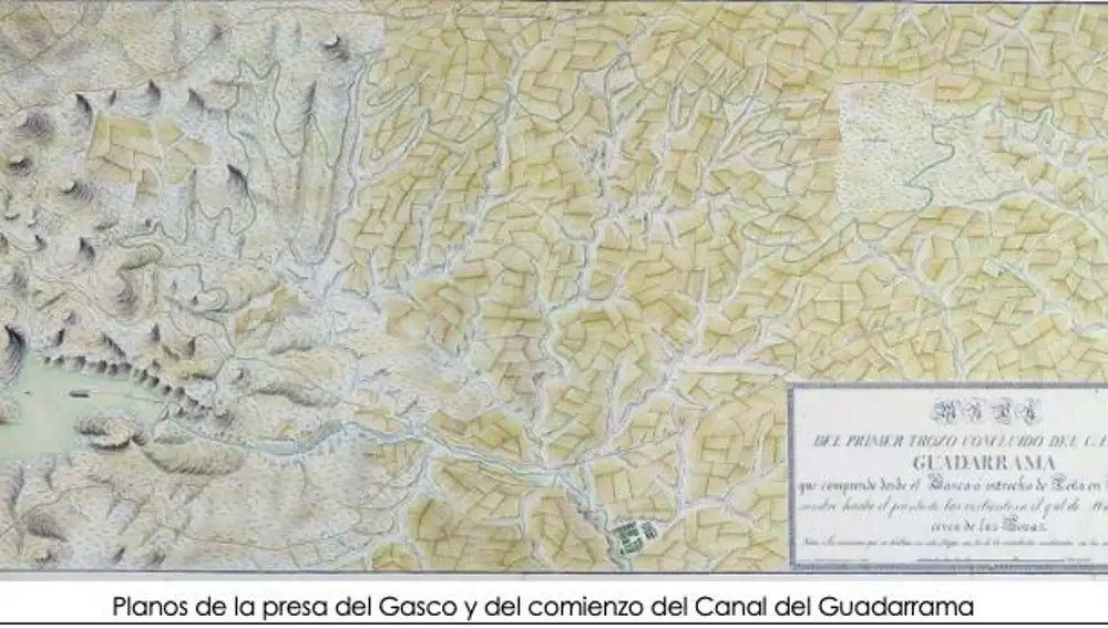 Plano de la presa del Gasco