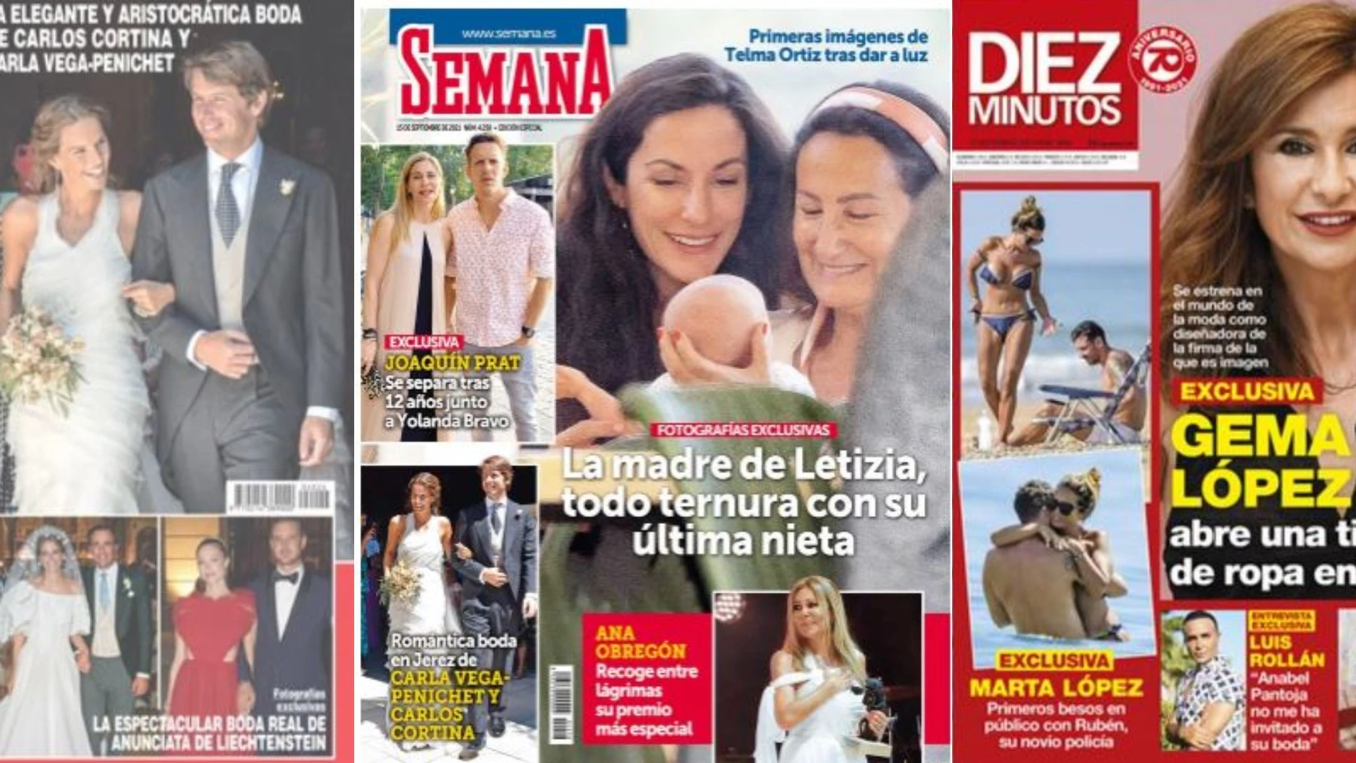 Portadas de las revistas corazón 8 septiembre 2021