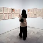 Una visitante observa la obra &quot;Ecceomo portafolio&quot;, en el Museo Reina Sofía