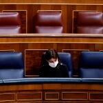La ministra de Justicia, Pilar Llop, ayer en el Congreso de los Diputados