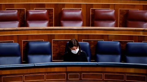 La ministra de Justicia, Pilar Llop, ayer en el Congreso de los Diputados