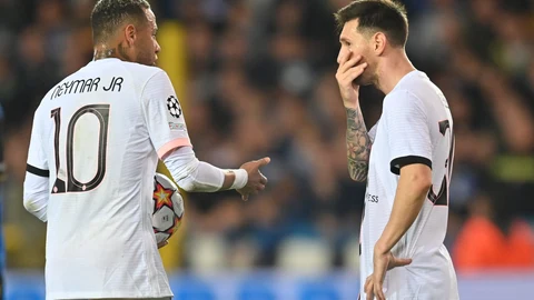 Neymar y Leo Messi, en un partido con el PSG.