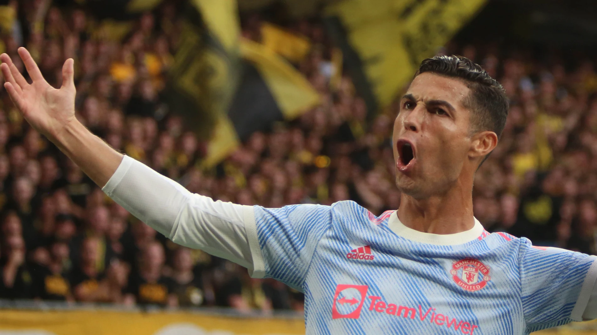 Cristiano Ronaldo con el Manchester United. (AFP)
