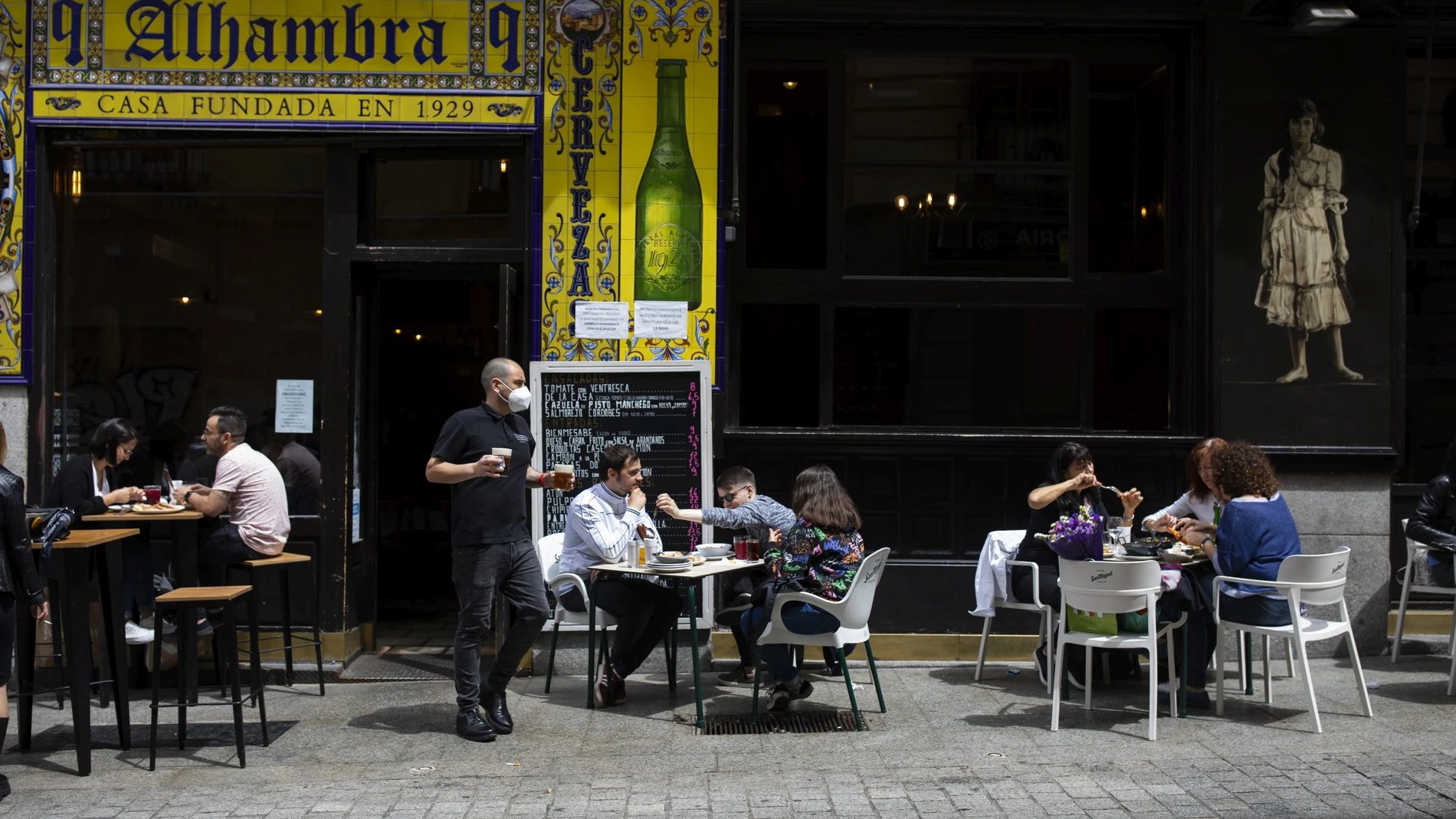 Terraza en un restaurante del centro de Madrid