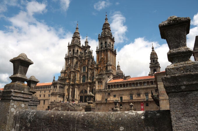Detalle de la catedral de Santiago de Compostela