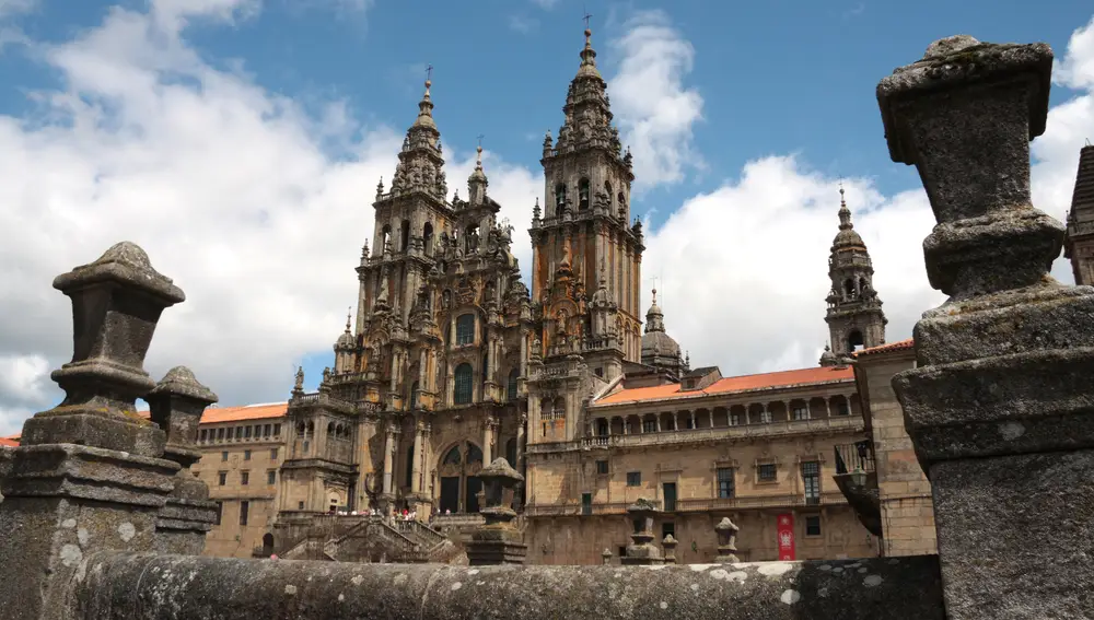Detalle de la catedral de Santiago de Compostela