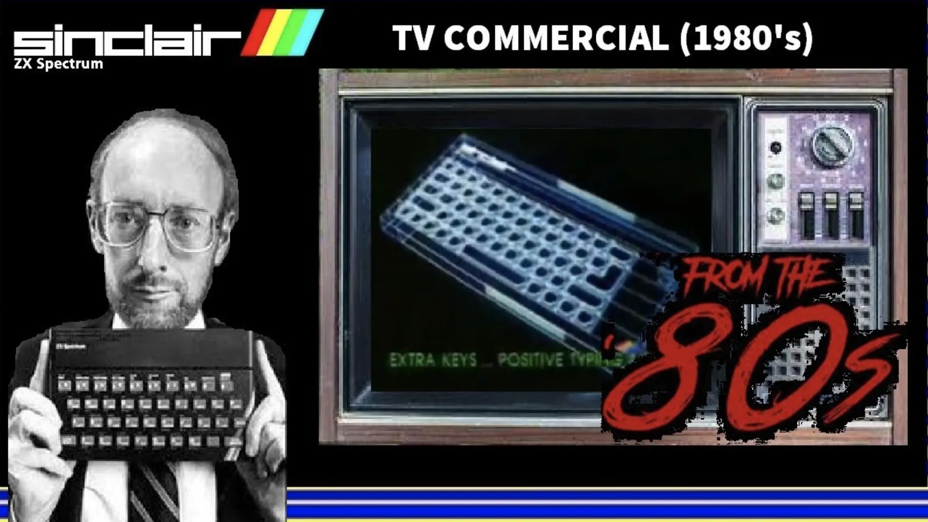 Una imagen correspondiente a un anuncio de publicidad del ordenador ZX Spectrum, lanzado a comienzos de la década de 1980