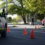 Policía Local en un control de tráfico