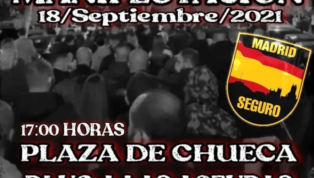 Convocatoria de la manifestación neonazi en Chueca