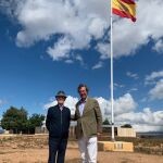 Amalio de Marichalar junto a Ignacio Buqueras y Bach durante su visita al yacimiento de Numancia
